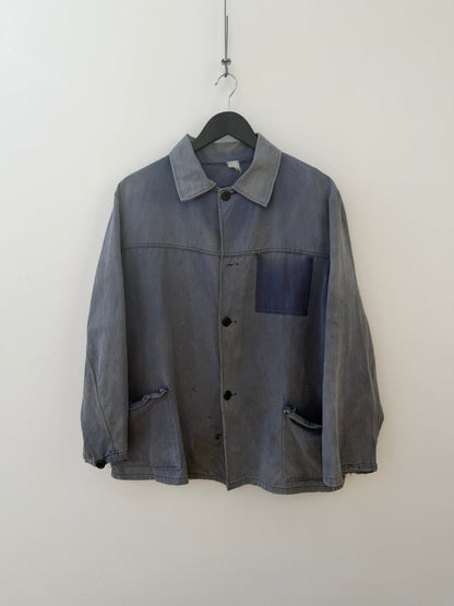 Vintage 60s/70s Chore Jacket | O/S, Faded Blue