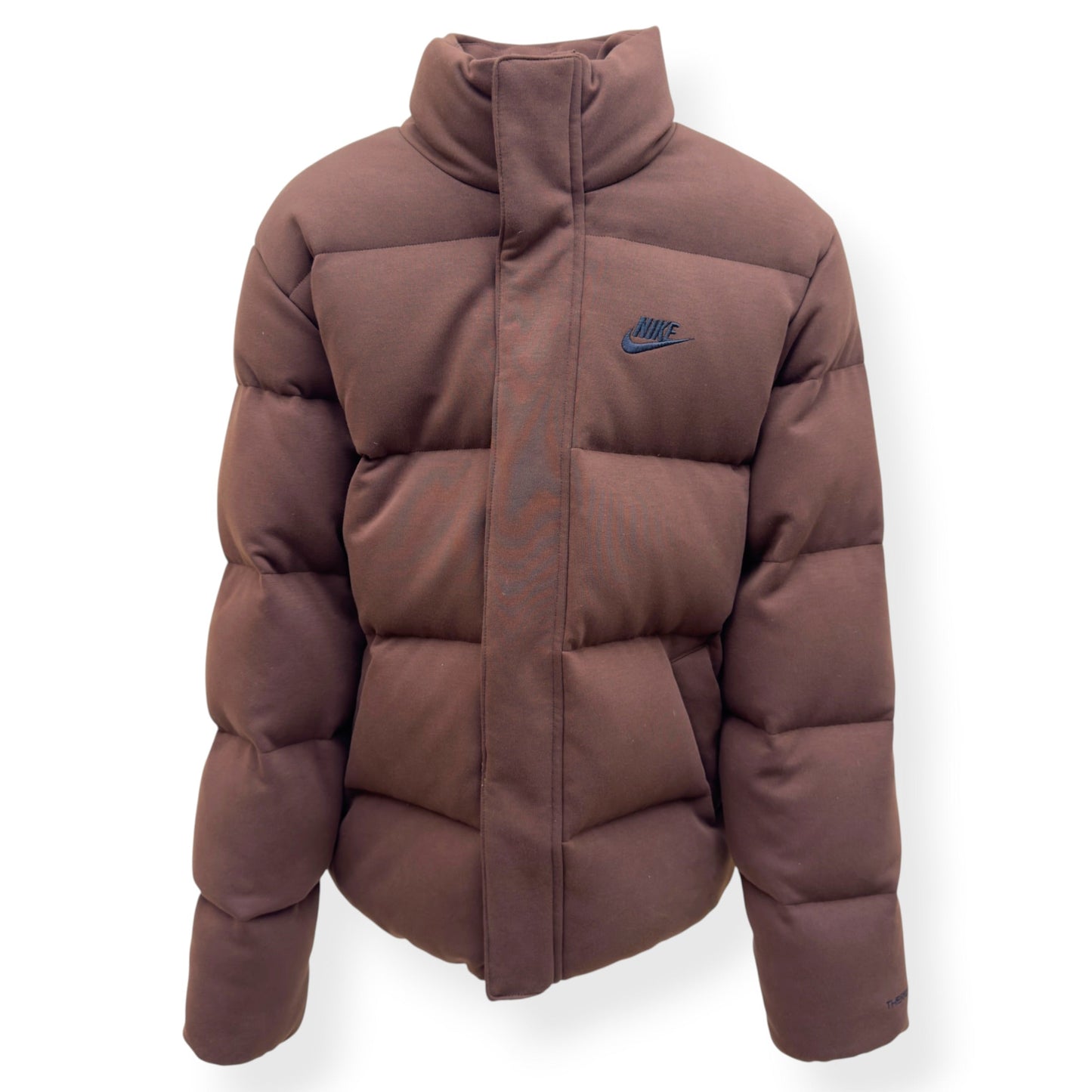 NIKE THERMA-FIT PUFFER JACKET BROWN S | Small, Brown