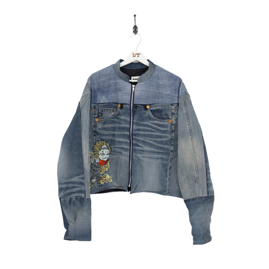 VT Rework: Jizo Bosatsu Embroidered Denim Jacket