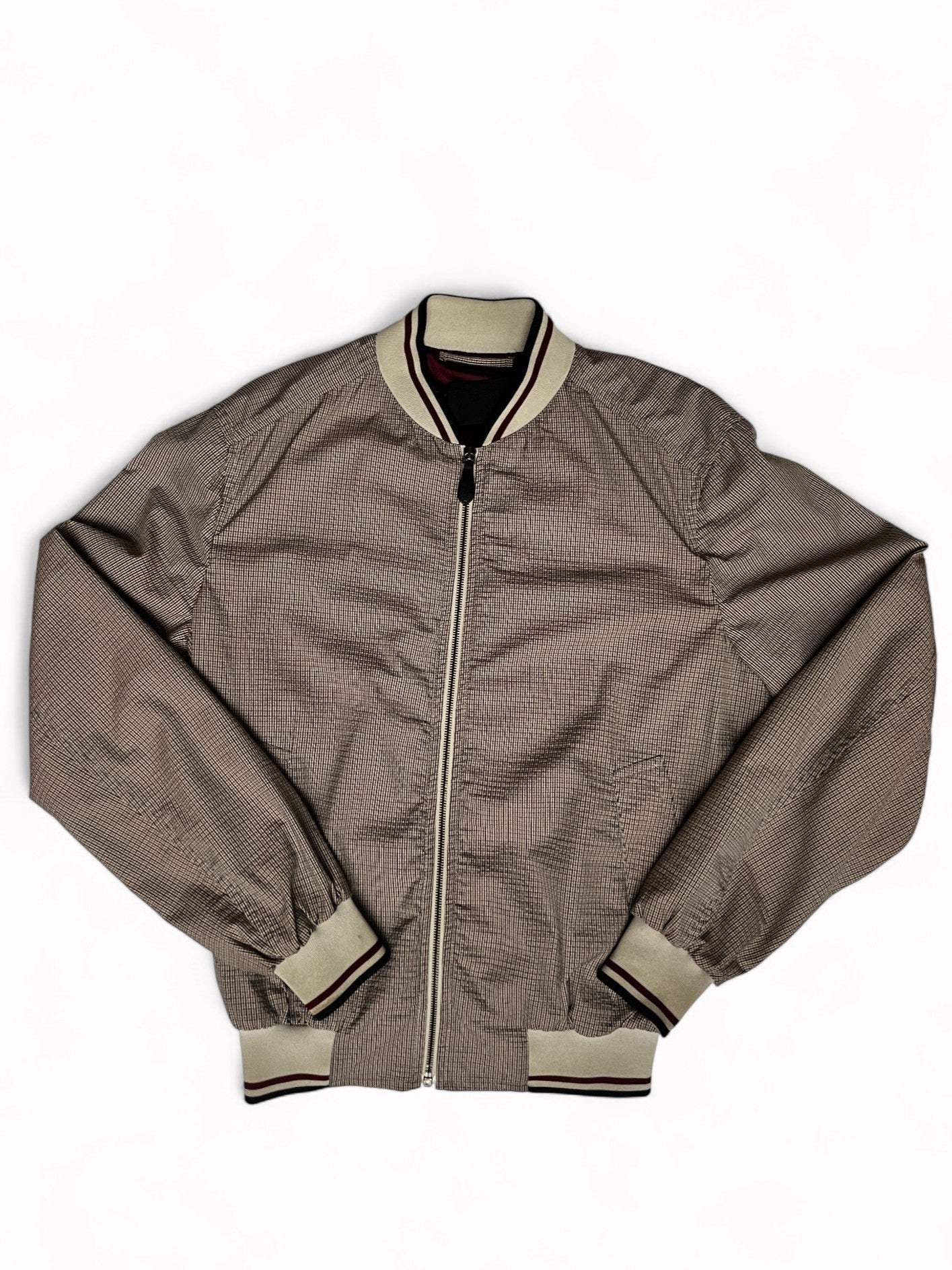 2008 Prada Mainline Check Bomber Jacket