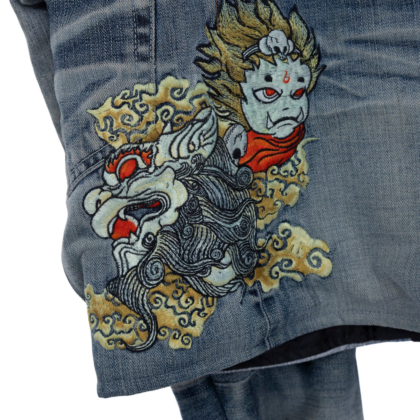 VT Rework: Jizo Bosatsu Embroidered Denim Jacket