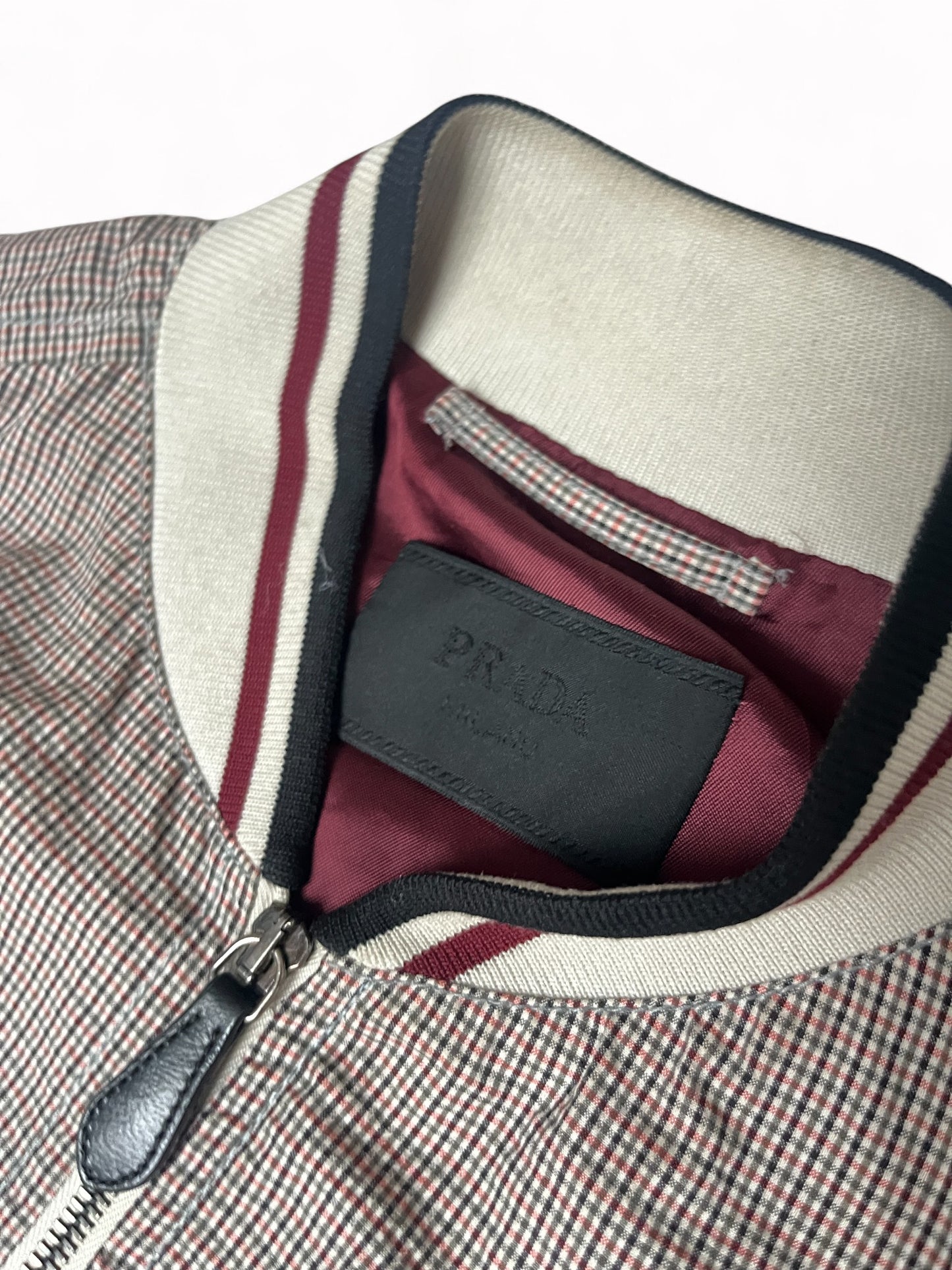 2008 Prada Mainline Check Bomber Jacket