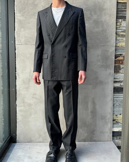 CHRISTIAN DIOR MONSIEUR DOUBLE BREASTED WOOL PINSTRIPE SUIT - 40R / M-L | 40R, Multicoloured