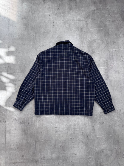 YSL Grid Print Lightweight Bomber Jacket