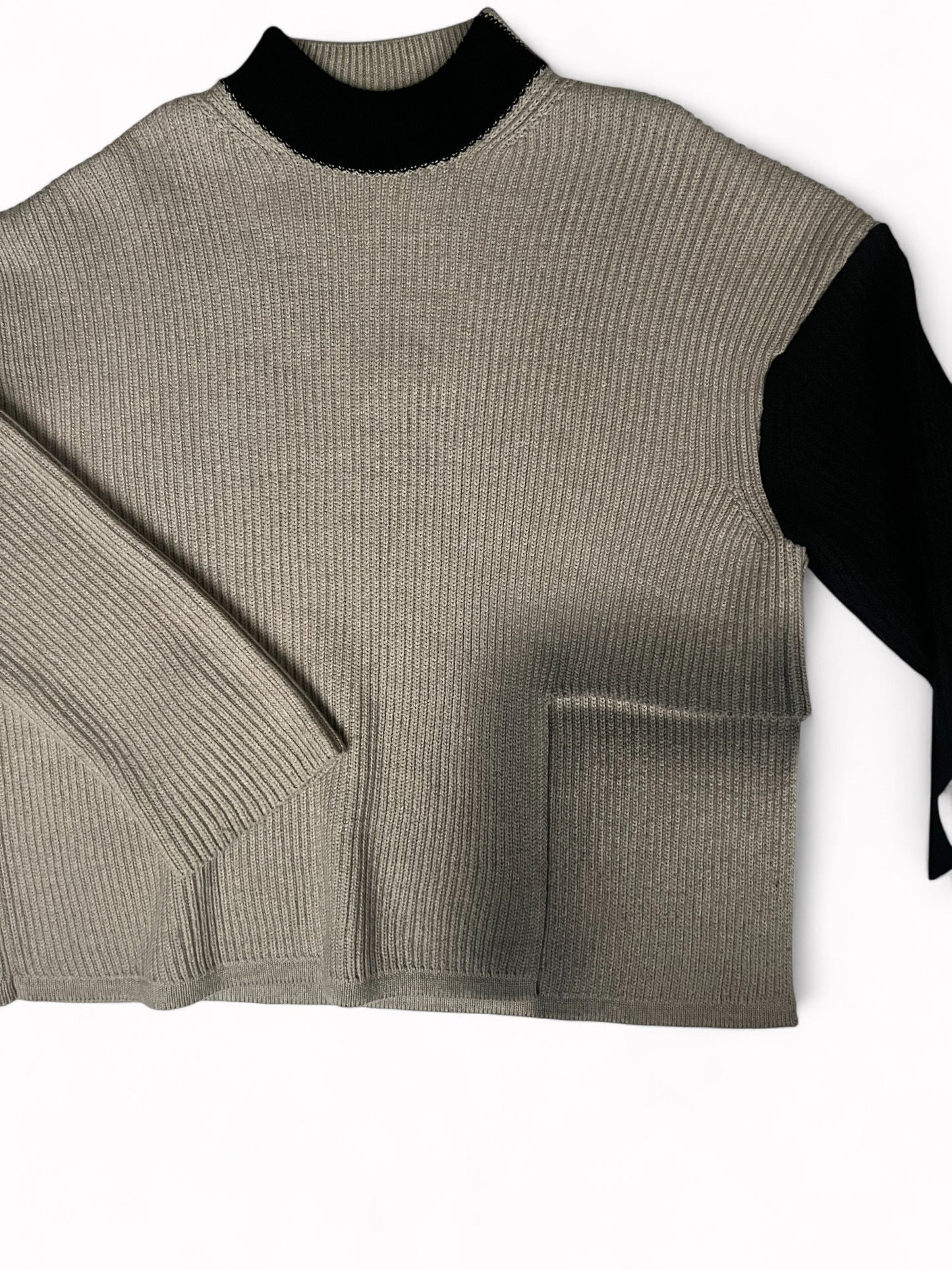 A-COLD-WALL Asymmetric Knitted Mock Neck Jumper