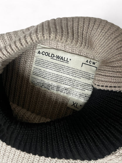 A-COLD-WALL Asymmetric Knitted Mock Neck Jumper