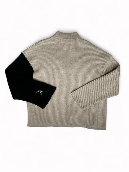 A-COLD-WALL Asymmetric Knitted Mock Neck Jumper