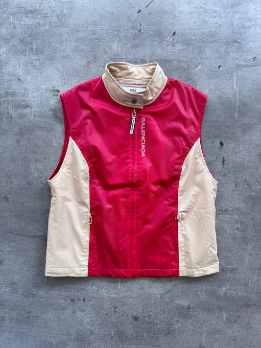 1990's Balenciaga Golf Colourblock Quilted Vest | Medium, Multicoloured