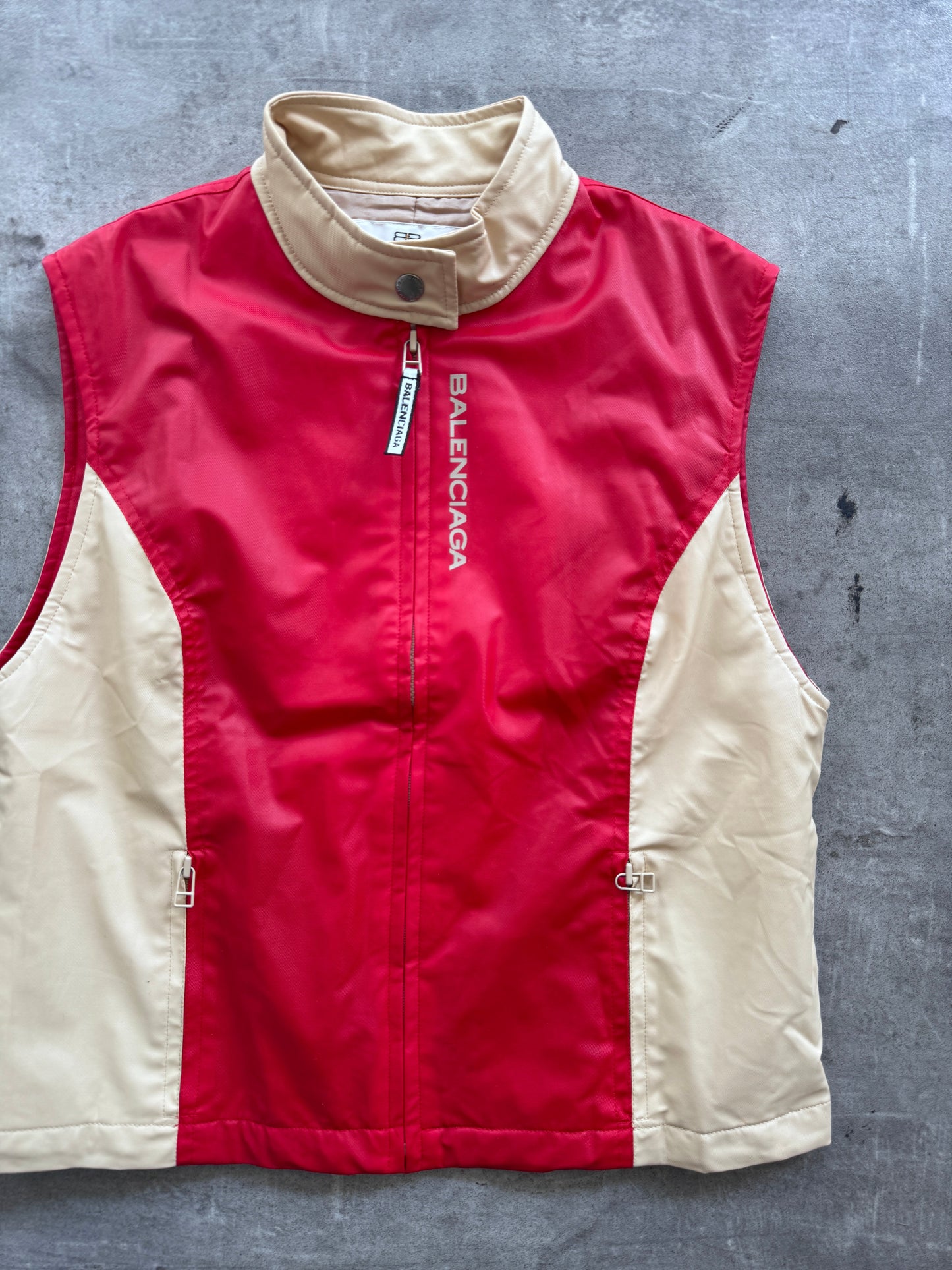 1990's Balenciaga Golf Colourblock Quilted Vest | Medium, Multicoloured