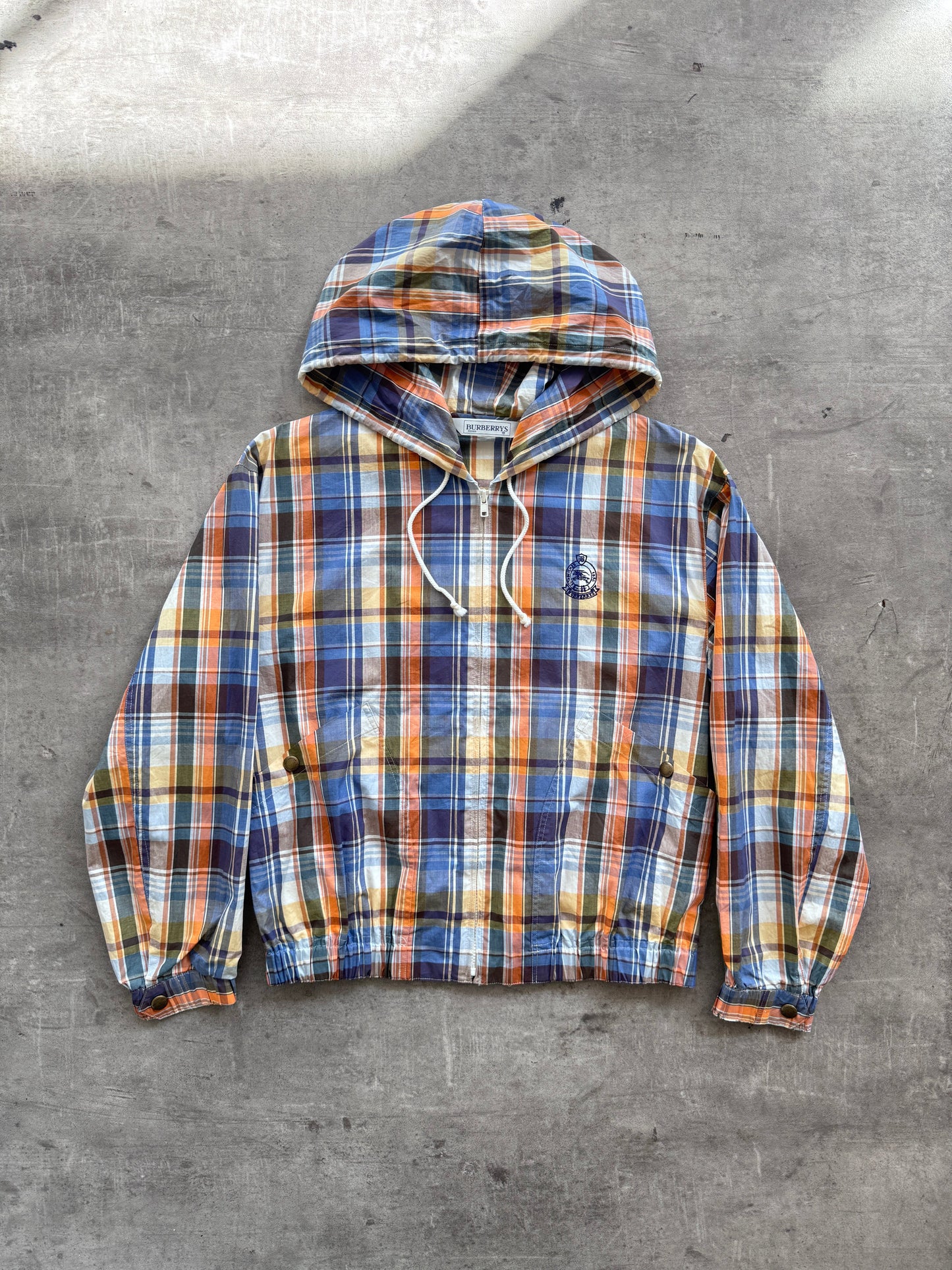 Burberry Japan Madras Plaid Hooden Blouson | Medium, Multicoloured