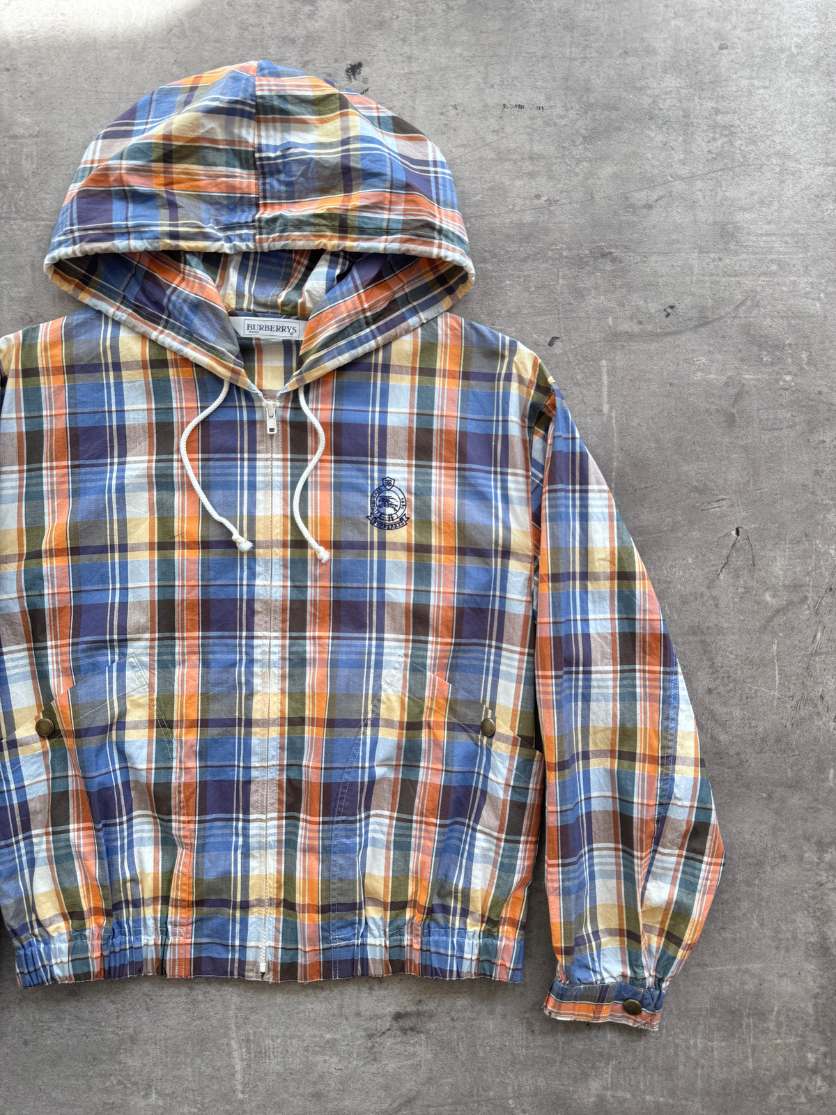 Burberry Japan Madras Plaid Hooden Blouson | Medium, Multicoloured