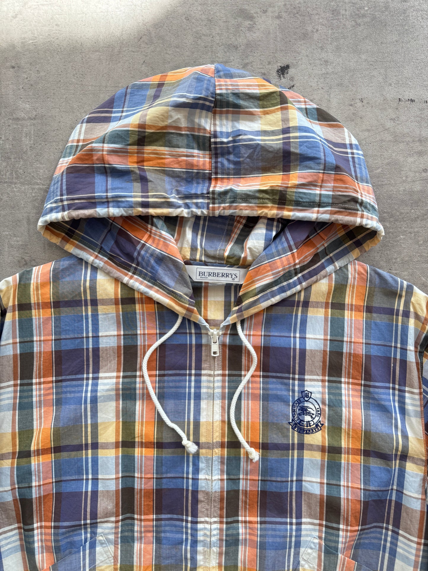 Burberry Japan Madras Plaid Hooden Blouson | Medium, Multicoloured