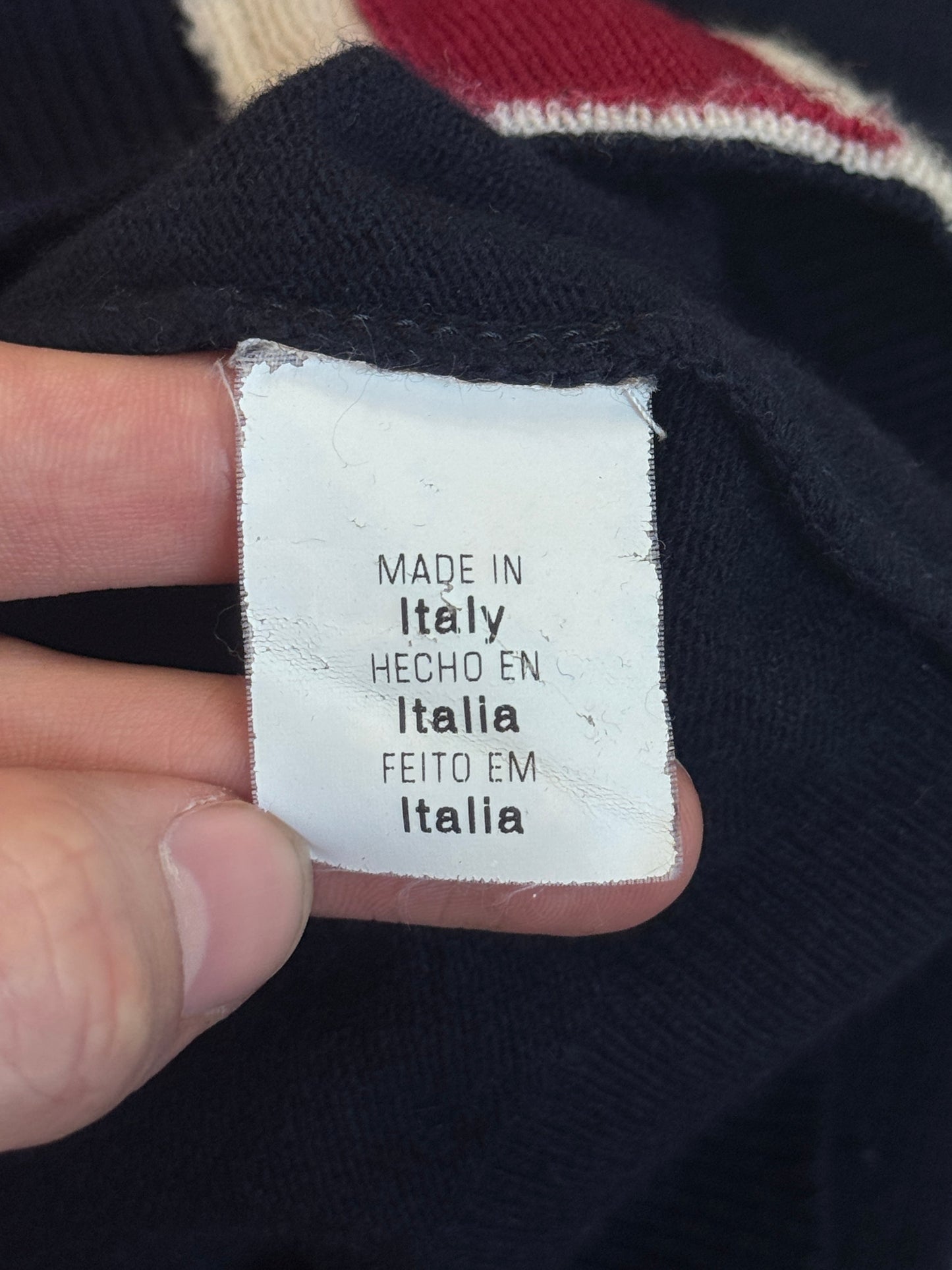 2000's Moschino Jeans Union Jack Knitted Wool Sweater