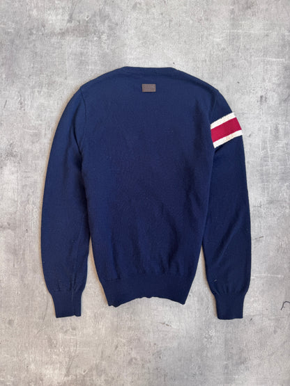 2000's Moschino Jeans Union Jack Knitted Wool Sweater