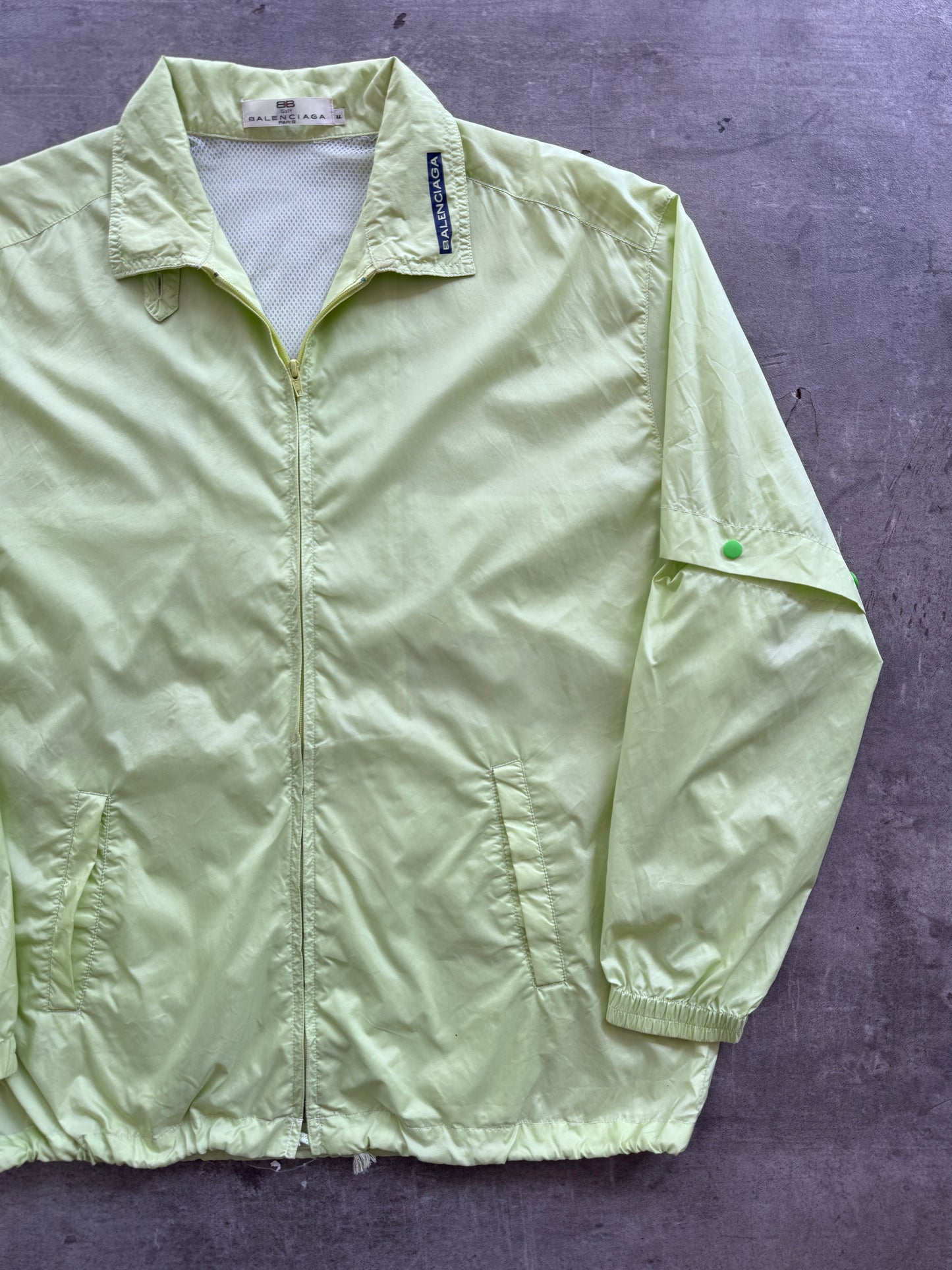 1990's Balenciaga Golf Modular Windbreaker Jacket | Large, Light Green