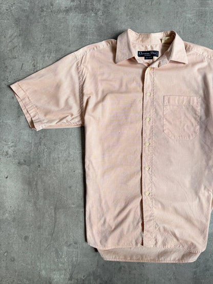1990s Christian Dior Peach Cotton SS Shirt