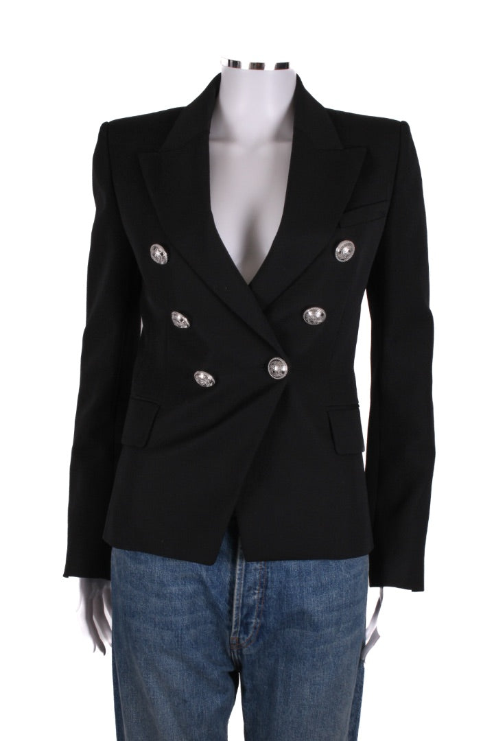 Balmain Silver Button Blazer Black 8 | Small, Multicoloured