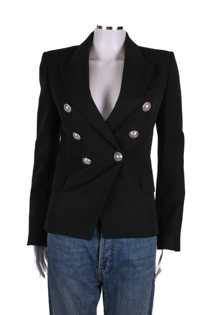 Balmain Silver Button Blazer Black 8 | Small, Multicoloured