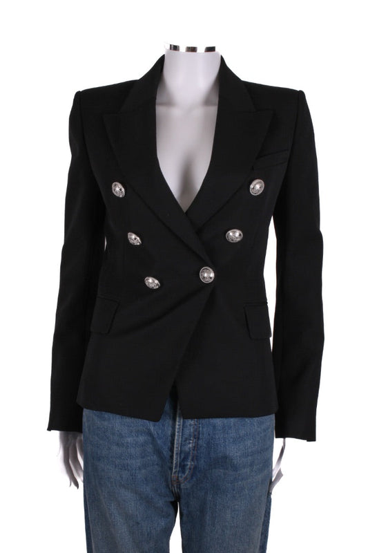 Balmain Silver Button Blazer Black 8 | Small, Multicoloured