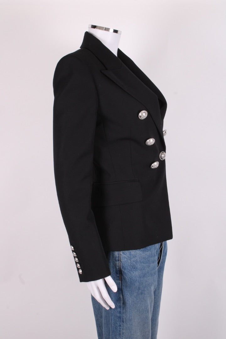 Balmain Silver Button Blazer Black 8 | Small, Multicoloured