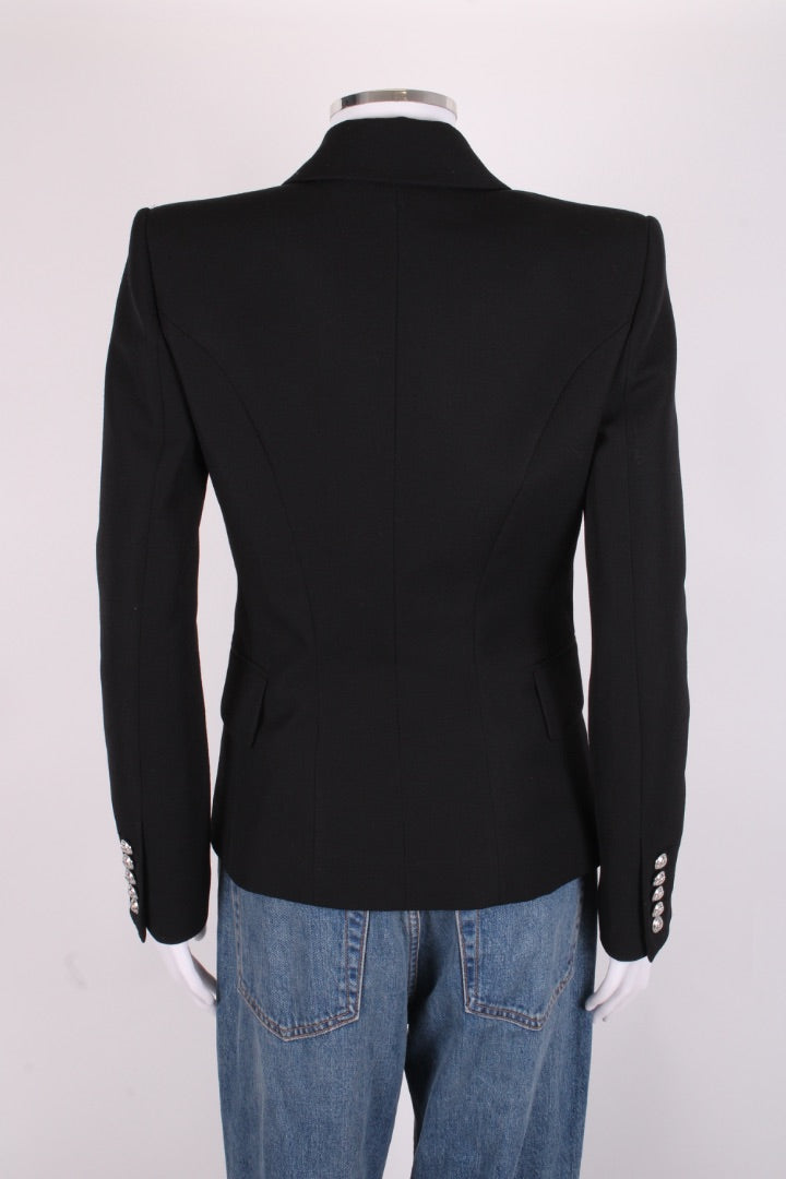 Balmain Silver Button Blazer Black 8 | Small, Multicoloured