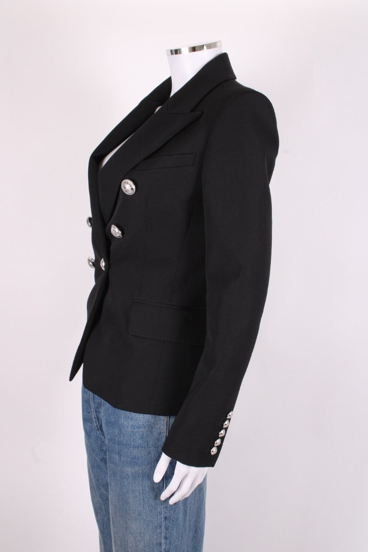 Balmain Silver Button Blazer Black 8 | Small, Multicoloured