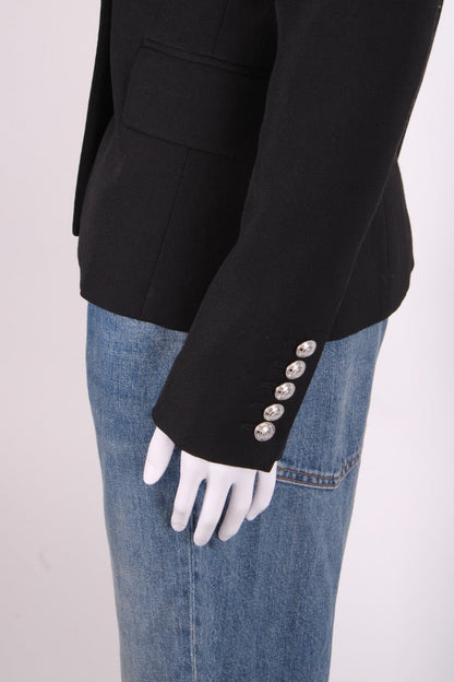 Balmain Silver Button Blazer Black 8 | Small, Multicoloured