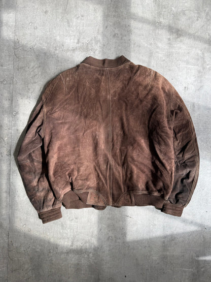 1980s Diesel Brown Suede MA-1 Bomber Jacket