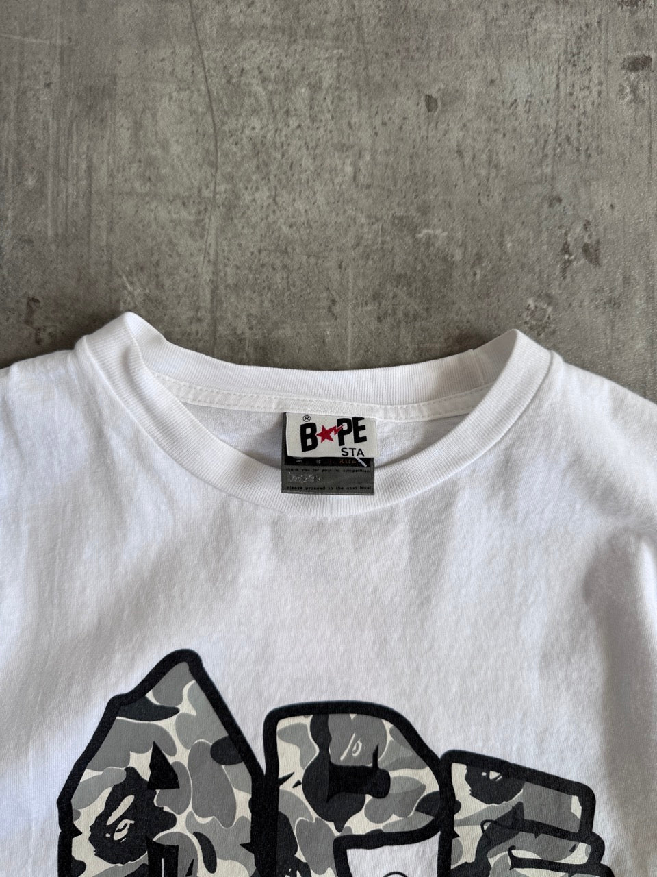 90s Bape Sta Camo Single Stitch Graphic Tee