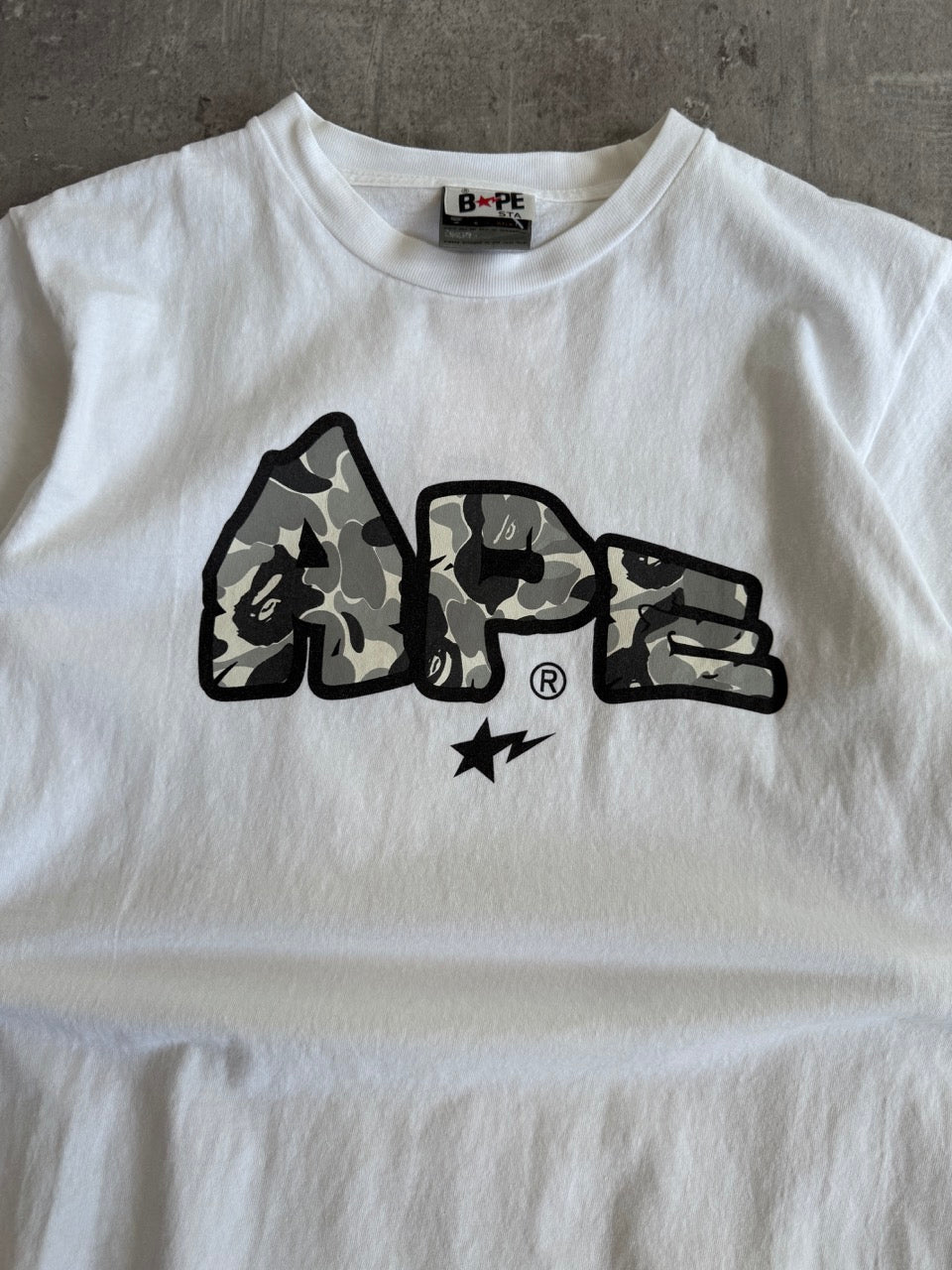 90s Bape Sta Camo Single Stitch Graphic Tee