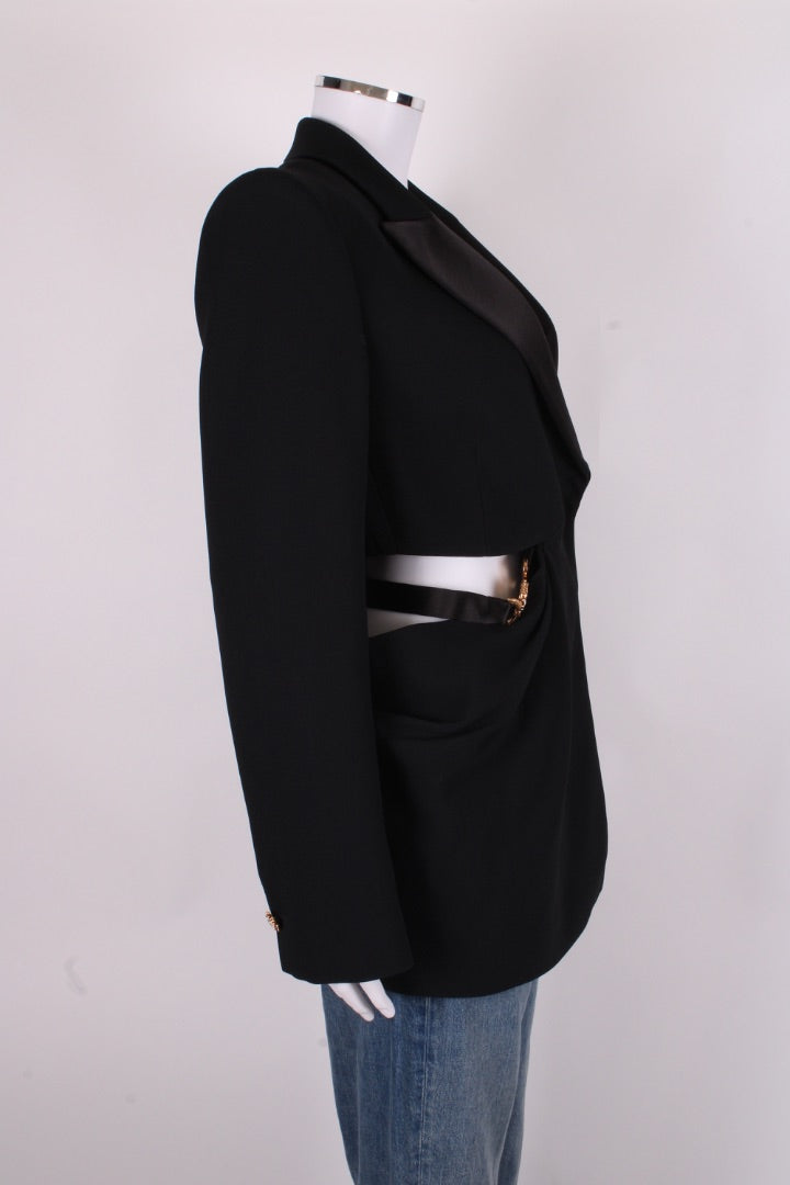 Versace Cut Out Side Blazer Black 12 | O/S, Black