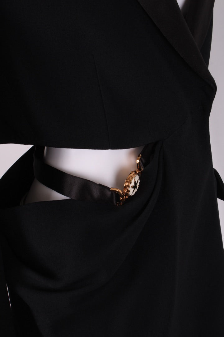 Versace Cut Out Side Blazer Black 12 | O/S, Black