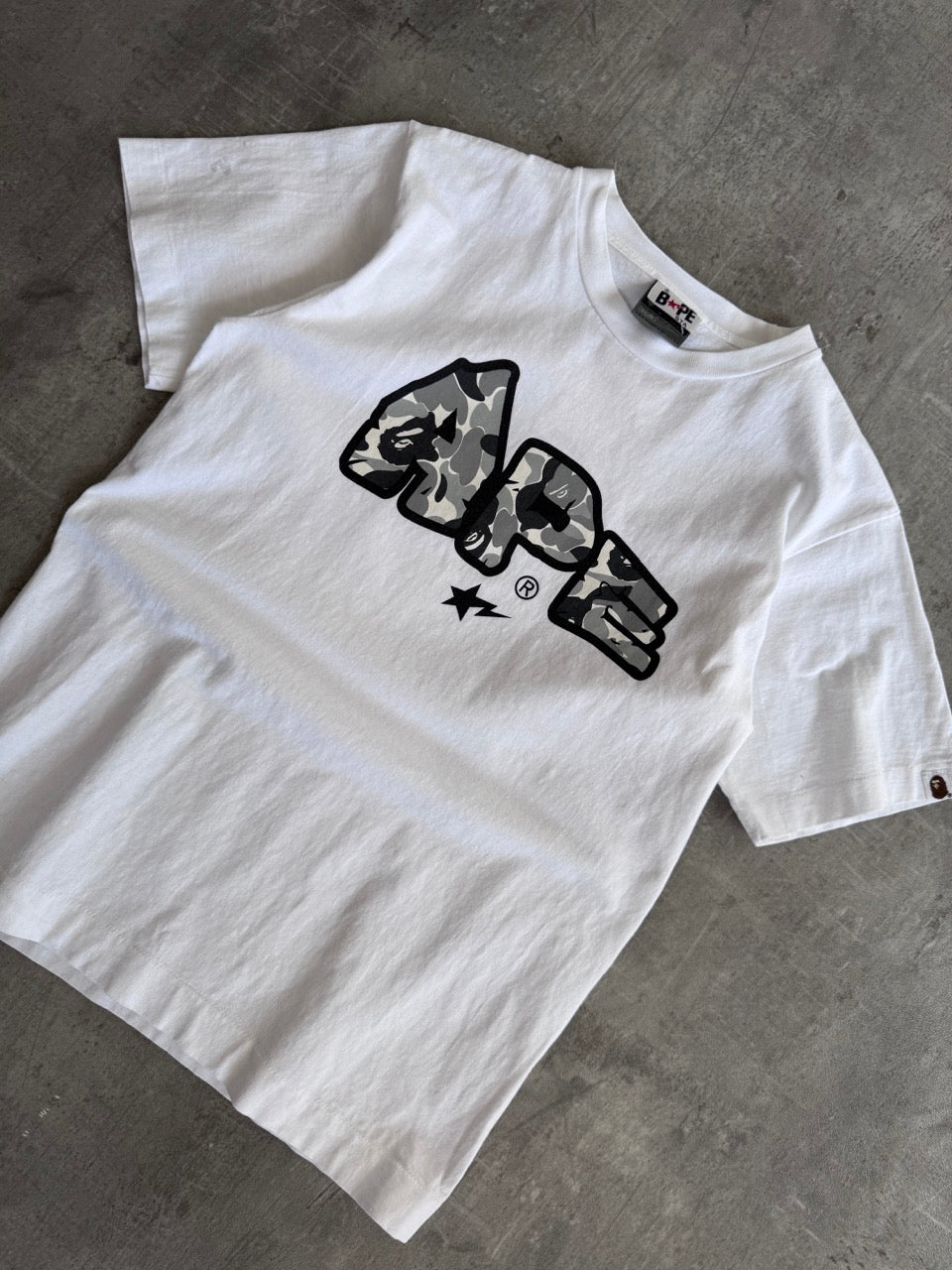 90s Bape Sta Camo Single Stitch Graphic Tee