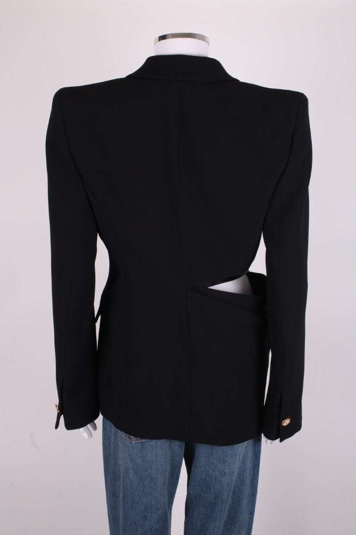 Versace Cut Out Side Blazer Black 12 | O/S, Black