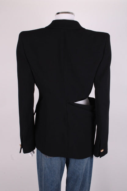 Versace Cut Out Side Blazer Black 12 | O/S, Black