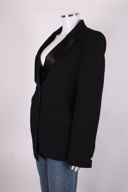 Versace Cut Out Side Blazer Black 12 | O/S, Black
