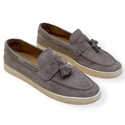 BRUNELLO CUCINELLI SUEDE TASSEL LOAFER SNEAKER TAUPE 45 / UK11 | UK 11, Taupe