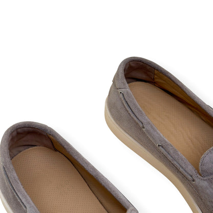 BRUNELLO CUCINELLI SUEDE TASSEL LOAFER SNEAKER TAUPE 45 / UK11 | UK 11, Taupe