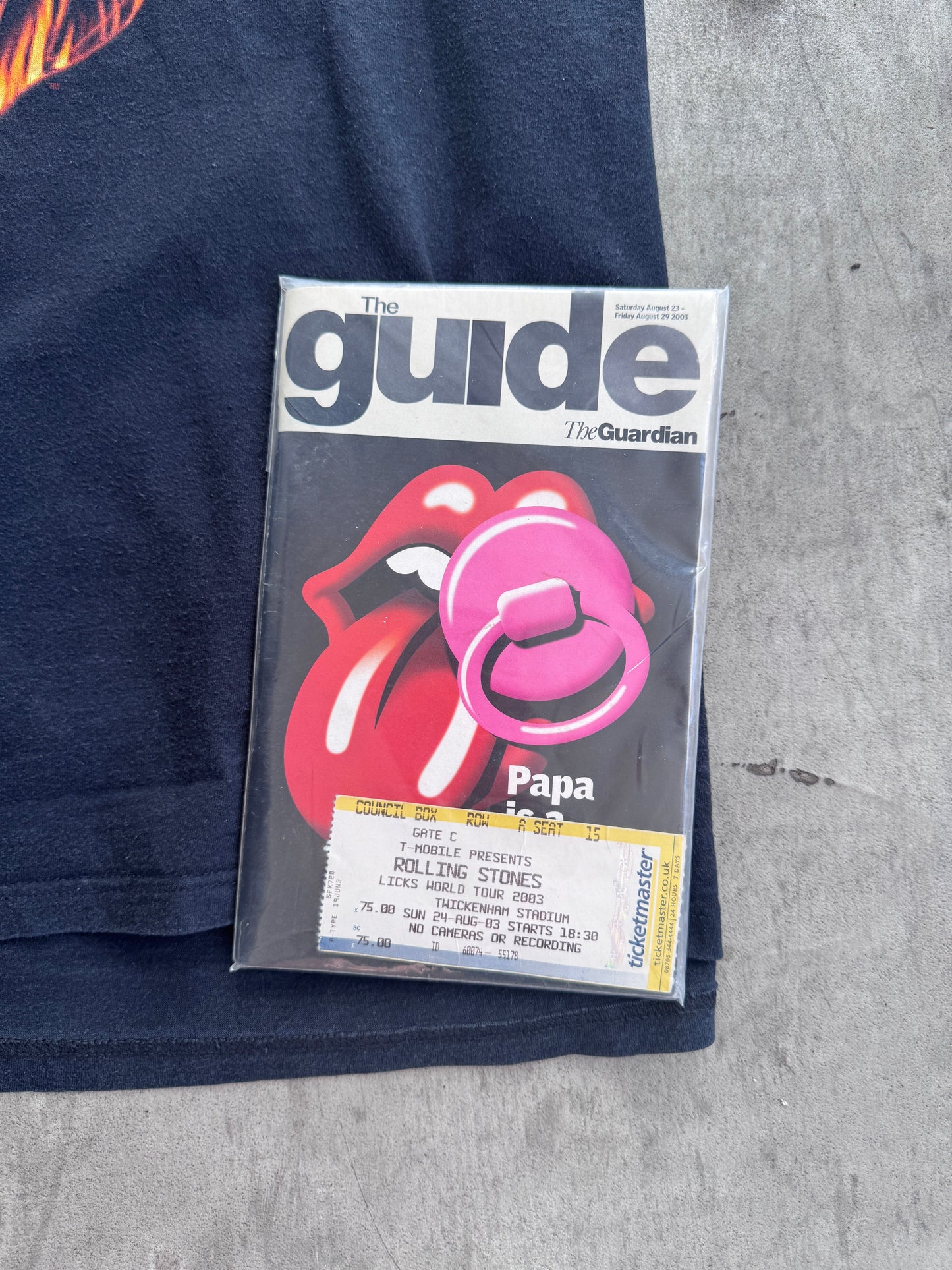 Rolling Stone 2003 Licks EU Tour T-shirt | Medium, Multicoloured