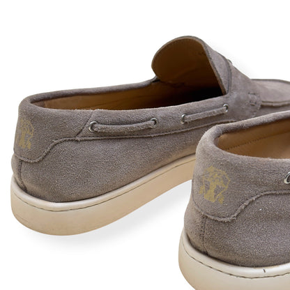 BRUNELLO CUCINELLI SUEDE TASSEL LOAFER SNEAKER TAUPE 45 / UK11 | UK 11, Taupe
