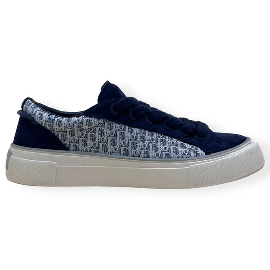 DIOR B33 LOW TOP OBLIQUE CANVAS SNEAKER BLUE 44 / UK10 | UK 10, Blue