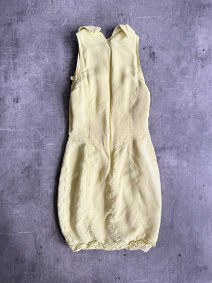 Versace Sunshine Yellow Pocket Sleeveless Midi Dress | EXTRA SMALL, Multicoloured