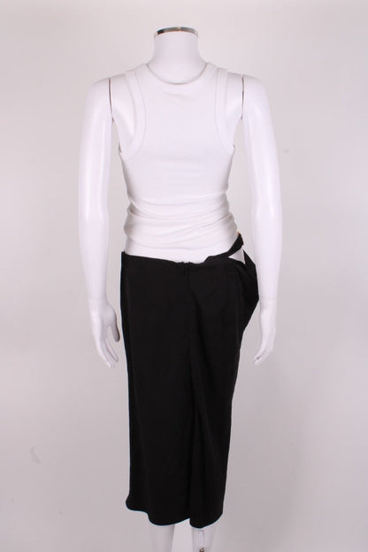Versace Medusa Cut Out Draped Skirt Black 10 | O/S, Black