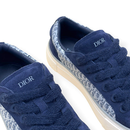 DIOR B33 LOW TOP OBLIQUE CANVAS SNEAKER BLUE 44 / UK10 | UK 10, Blue