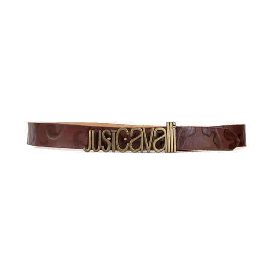 Just Cavalli Text Buckle Belt