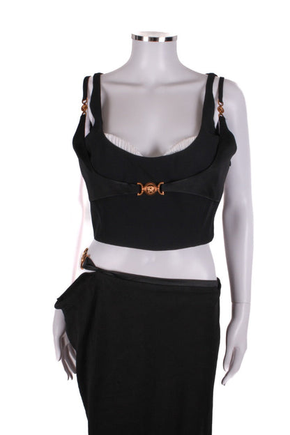 Versace Medusa Hardweare Crop Top Black 12 | O/S, Multicoloured