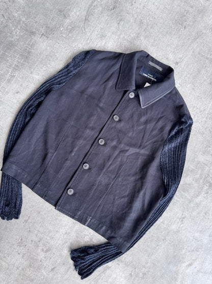 Comme des Garcons Cropped Crochet sleeve Button Up Top