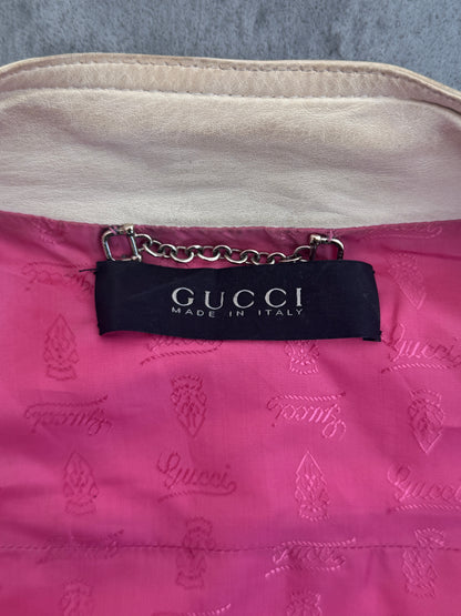 Gucci by Tom Ford Cream Soft Leather Commanders Jacket