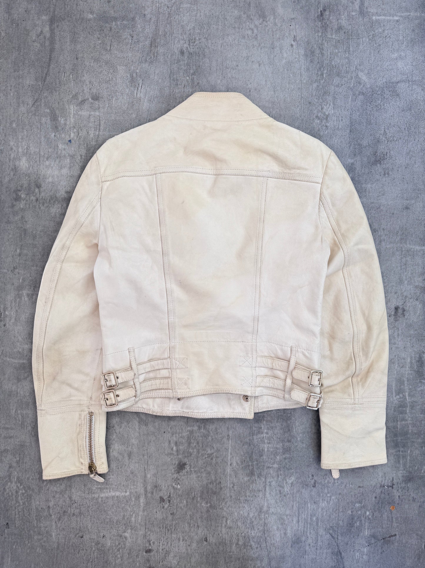 Gucci by Tom Ford Cream Soft Leather Commanders Jacket