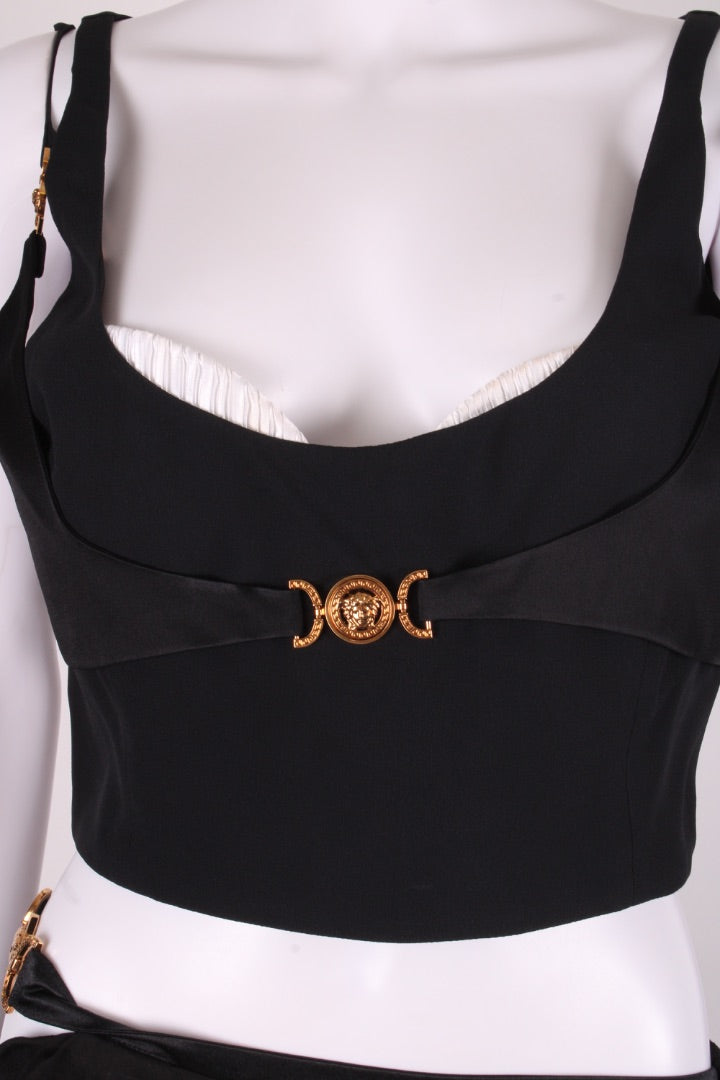Versace Medusa Hardweare Crop Top Black 12 | O/S, Multicoloured